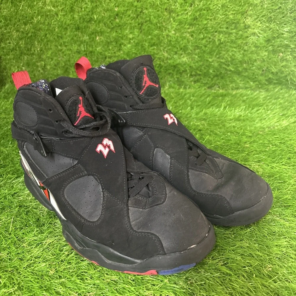 2023 Nike Air Jordan 8‎ Retro Playoffs Sneakers Size 12 Black & Red 305381-062